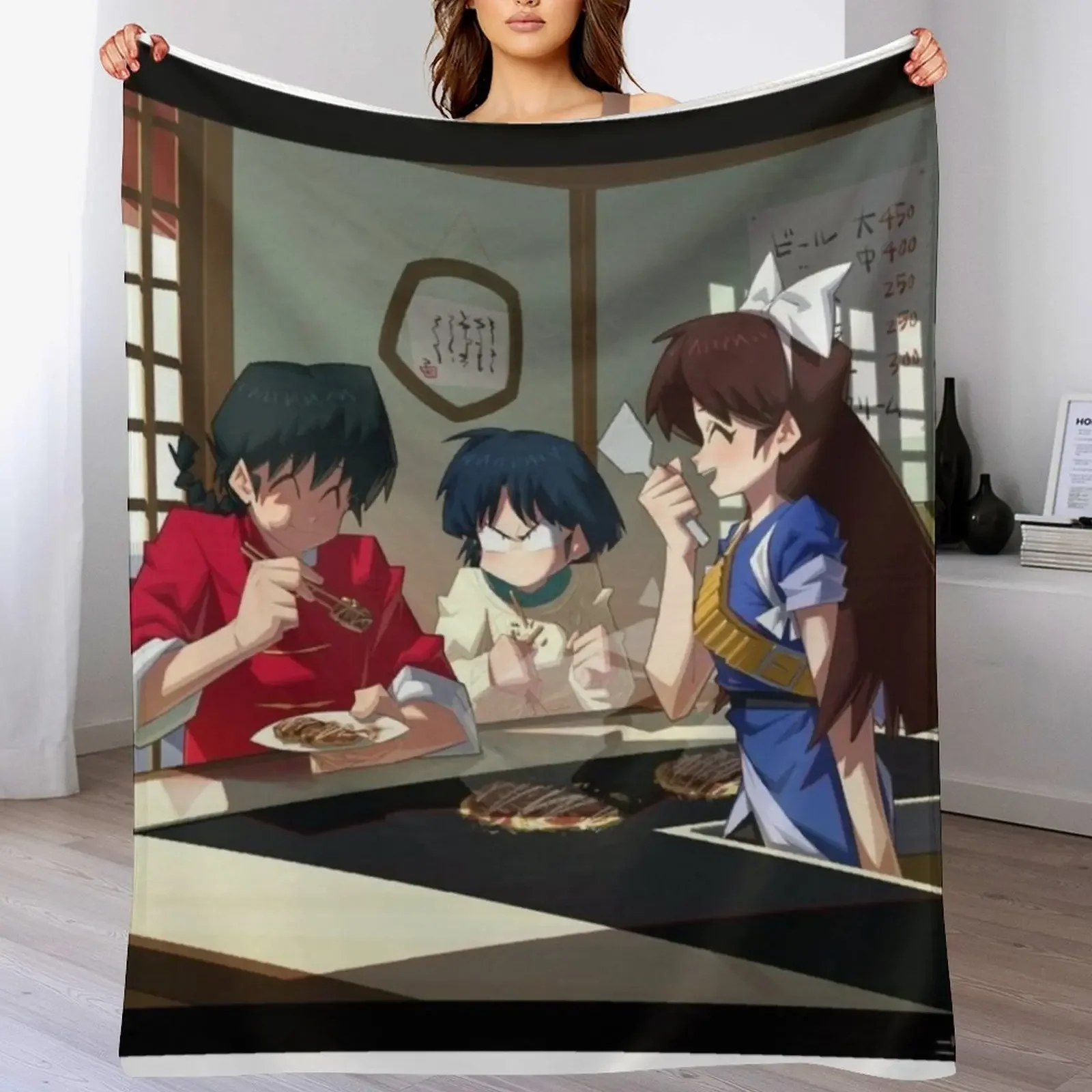 

Ranma 1/2 Throw Blanket funny gift Multi-Purpose Soft Big Flannel Fabric Blankets