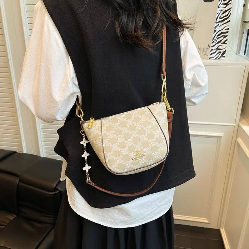 

Стильная дорожная сумка для ежедневной работы, женская сумка в стиле Майяра подмышки, модная ретро-портативная регулируемая дорожная сумка