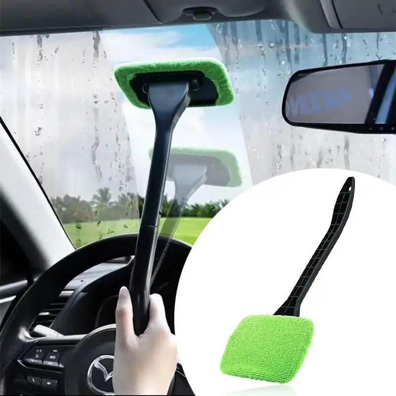 Car Window Cleaning Brush Portable Windshield Detailing Tool Compact Size For Travel Emergency Cleaning