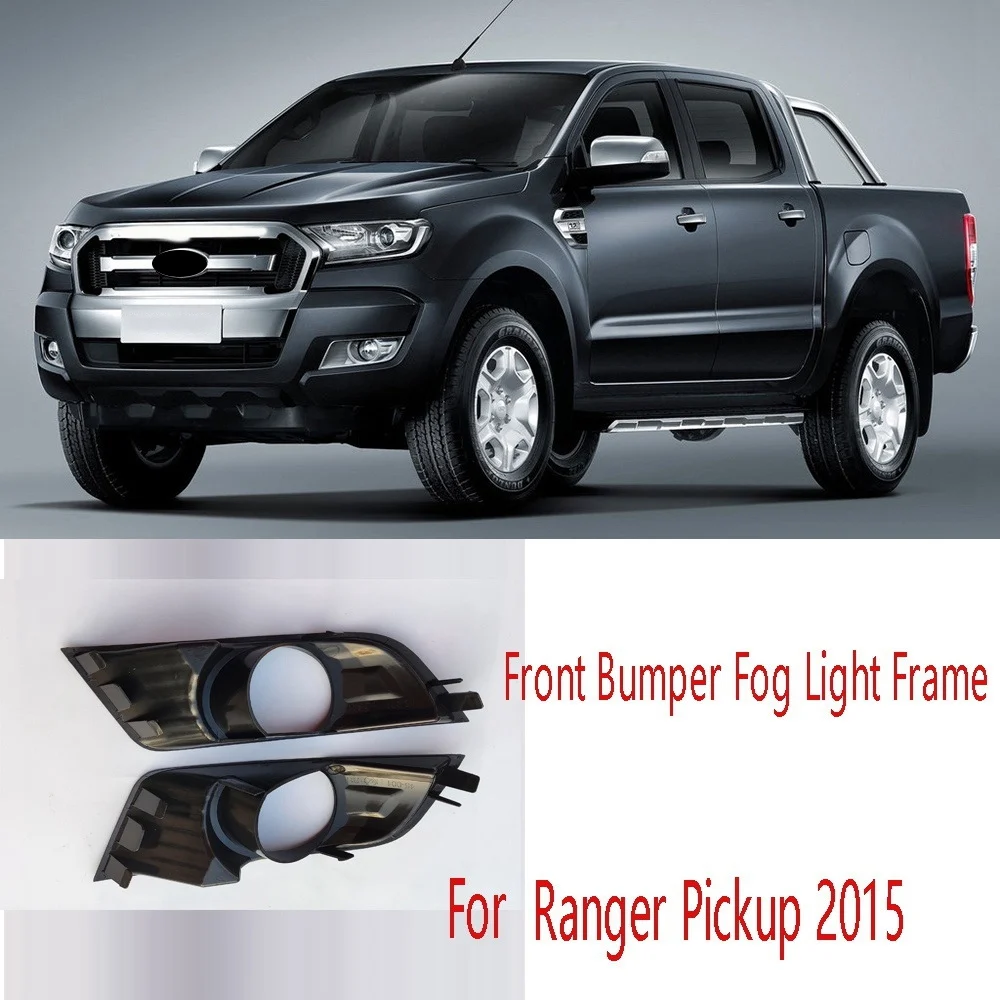 1 Pair Front Bumper Fog Light Frame Turning Signal Lamp Cover Daytime Running Light Cover for Ford Ranger Pickup 2015