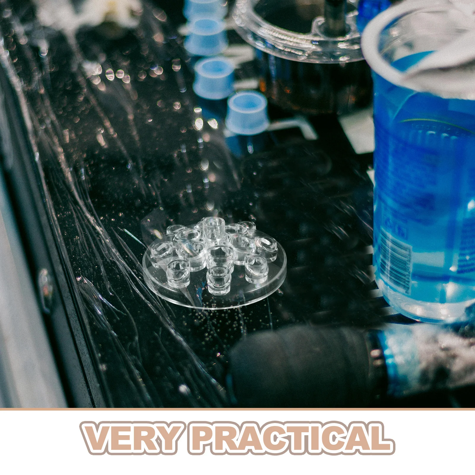 1 مجموعة سيليكون الصباغ حامل الكأس واضح جولة عدم الانزلاق قاعدة متعددة ثقوب الوشم الحبر كأس حامل للفنانين وعشاق ماكياج