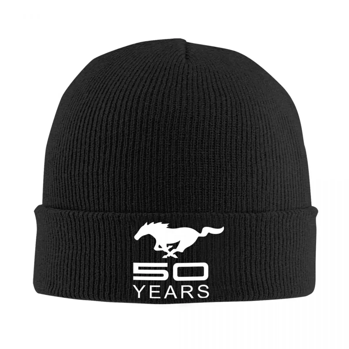 

Mustang 50 Years Skullies Beanies Caps Bonnet Ski Cap Warm Knitting Hat