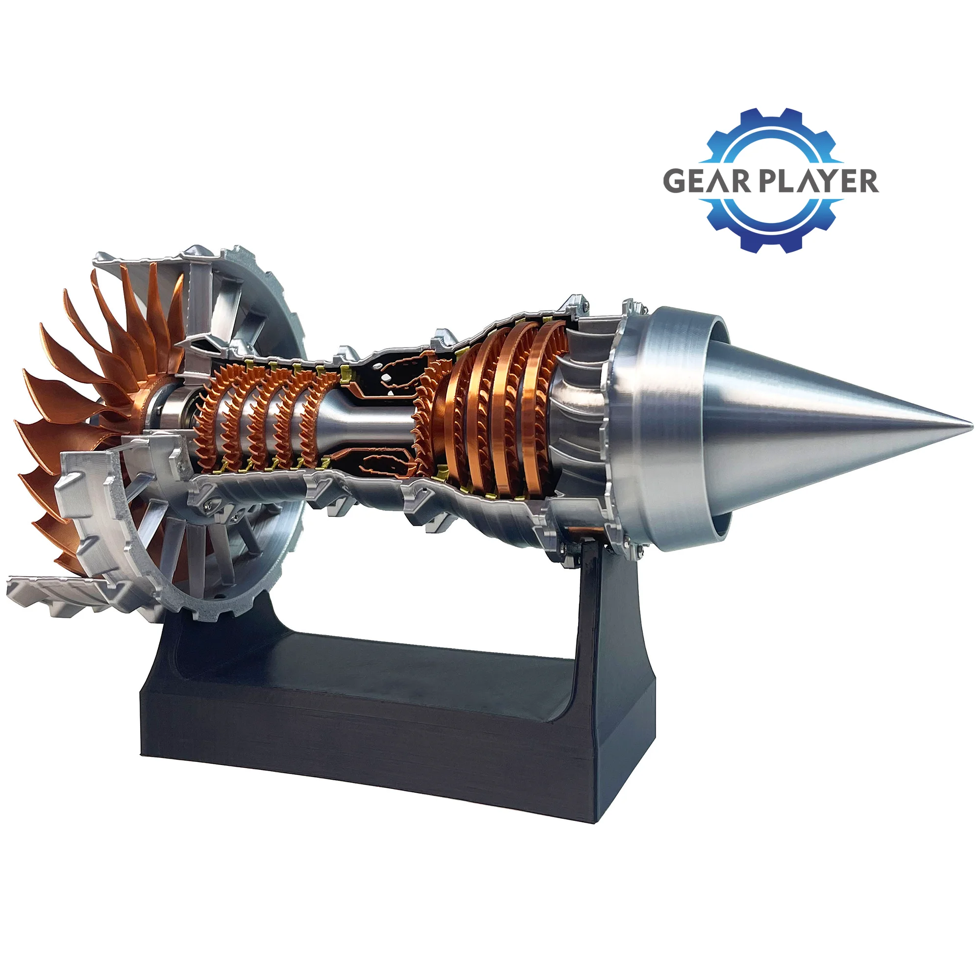 Turbofan Engine Model Aircraft Engine Kit DIY Assembly Model Toy Aircraft Engine Model Mechanical Science Educational Toy