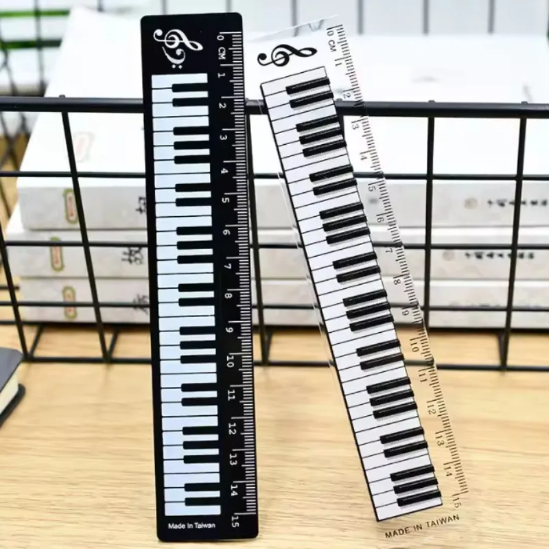 1/3pcs Creative Music Ruler 15cm, Piano Design Measuring Tool & Bookmark, for Musicians, Office, School Stationery Supply