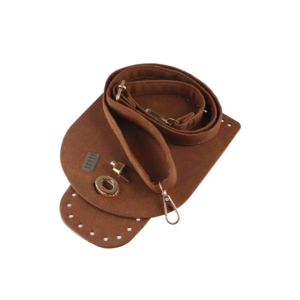 3Pcs/Set Solid Color Leather Shoulder Bag Strap Bottom PU Replacement DIY Bag Accessories DIY Hardware Accessories