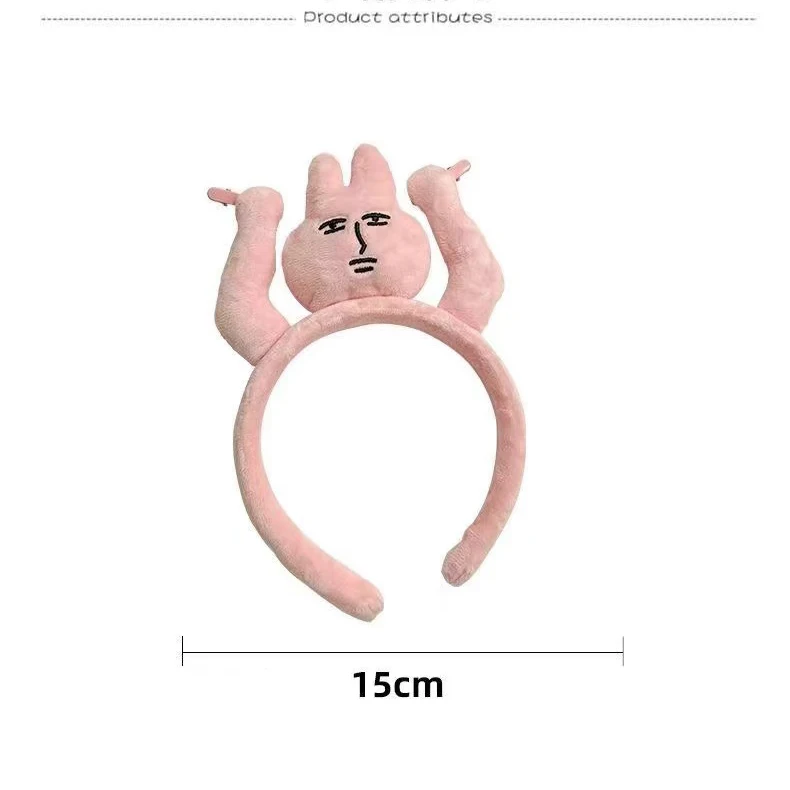 Lustige rosa Häschen-Stirnbänder, zum Greifen von Haaren, Cartoon-Kopfschmuck, Cosplay, Anime, Muskelkaninchen, Halloween-Party-Kostüme, Zubehör, Geschenke – Detail 2