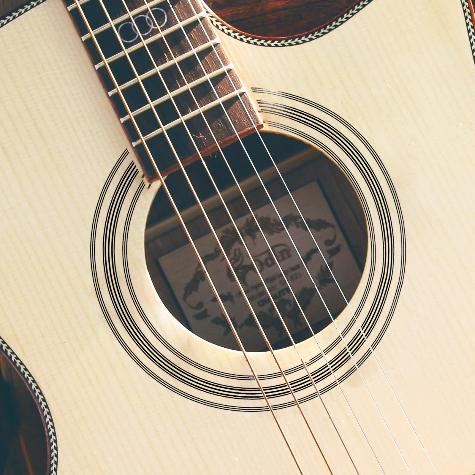

8pcs Guitar Soundhole Sticker Decals Inlay Stickers Acoustic Electric Diy Replacement Rings Wear-Resistant Decorations For