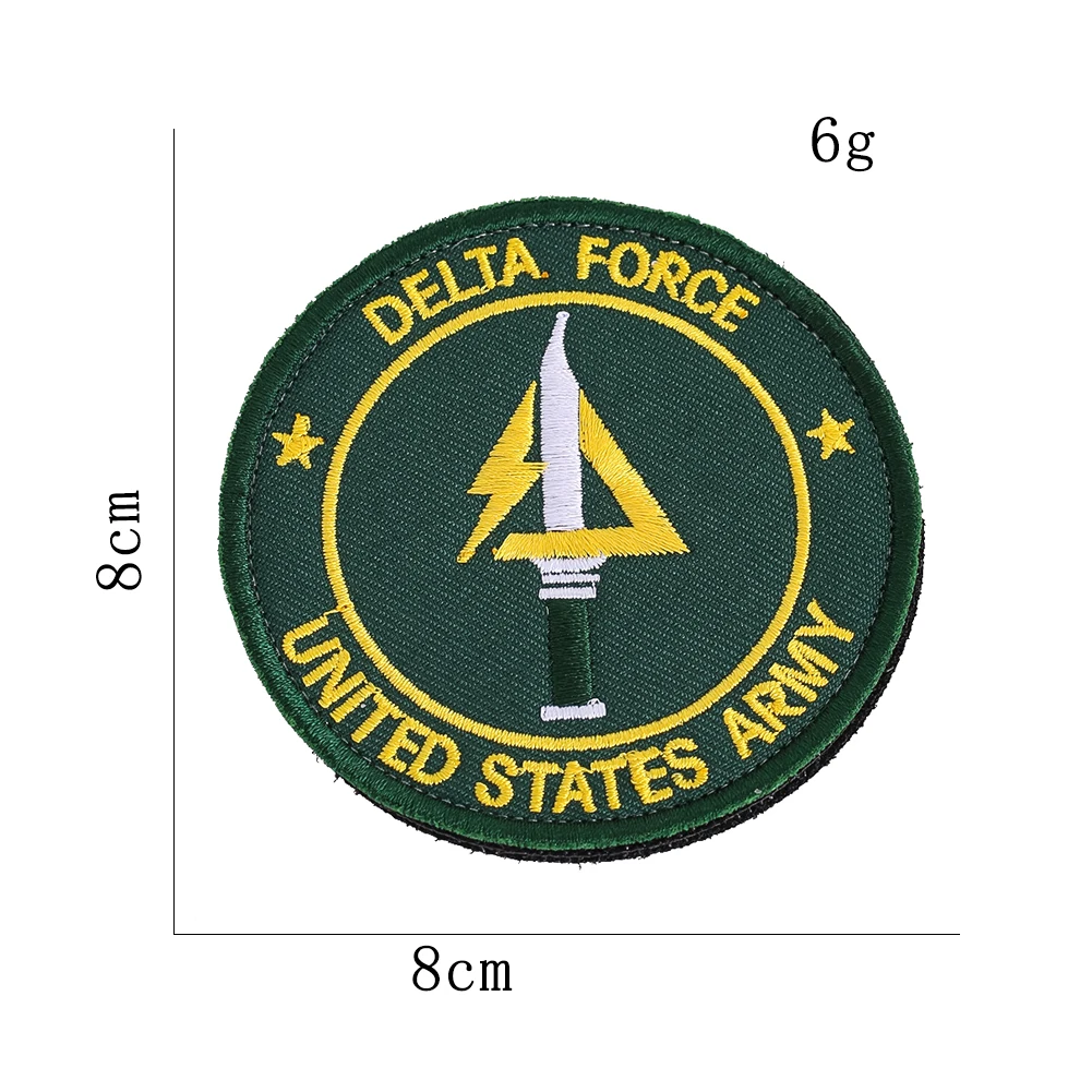 دلتا فورس التصحيح التكتيكية الجيش الأمريكي هوك حلقة السحابة شارة مطرّزة الزي العسكري على ظهره شعار تأثيري شارة #4