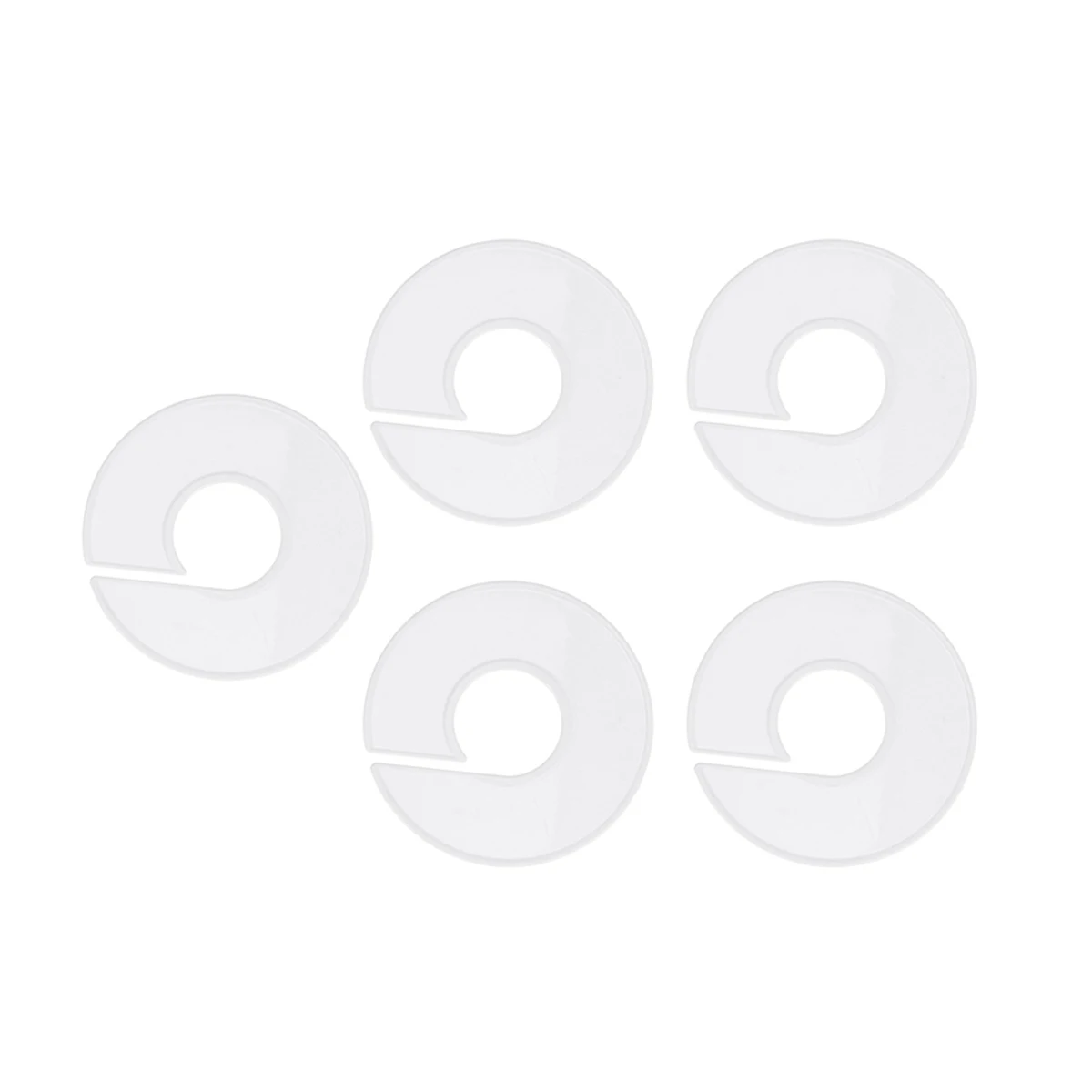 

5pc Separator Partition White Round Clothes Size Buckles Sewing Craft Household Baby Diapers Towels Rain Coats