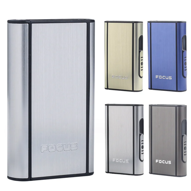 

Ejection Holder Male Gadgets Windproof Aluminium Alloy Smoke Boxes Creative Fashion Automatic Cigarette Case