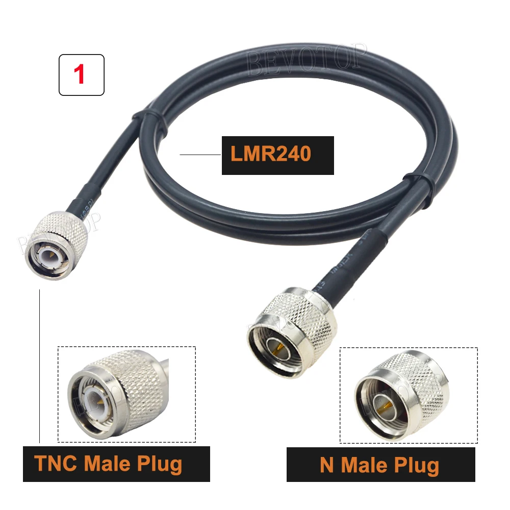 LMR240 50-4 TNC Male to N Type Male / Female Connector LMR-240 Cable Pigtail Low Loss 50 Ohm RF Coaxial Extension Jumper Cord