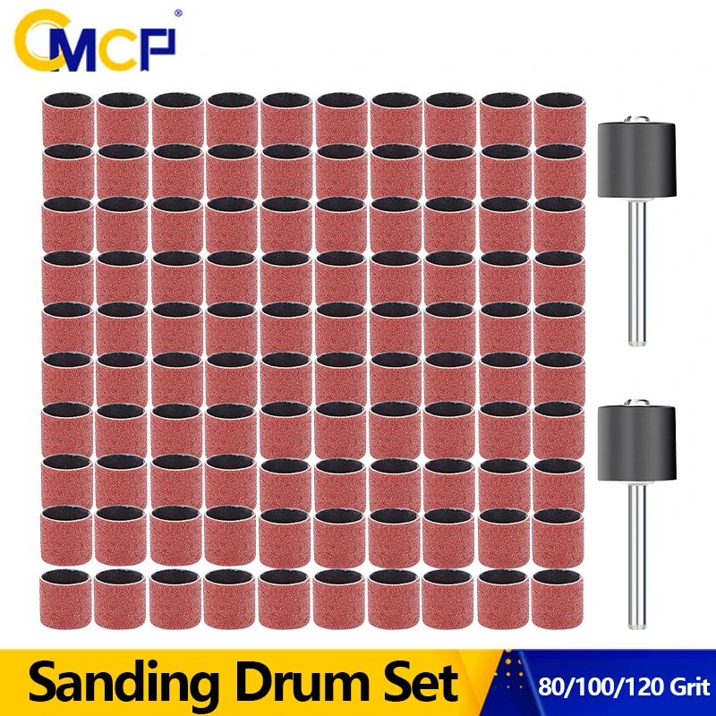 CMCP 12.7mm Sanding Drum Grit 80 100 120 with 1/8