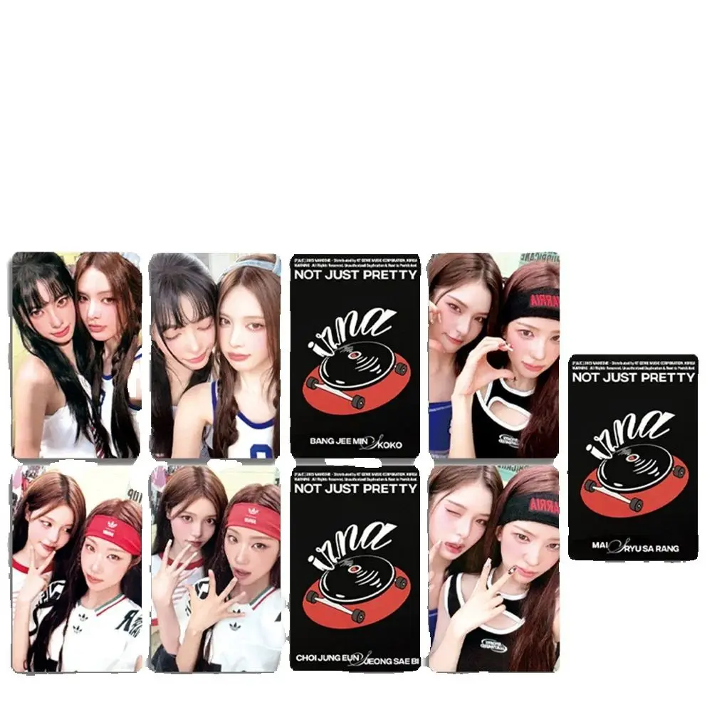 6개/세트 KPOP 아이즈나 새 앨범 'Not Just Pretty' HD 포토카드 코코 마이 사랑 사에비 준게운 지민 로모 카드 팬 컬렉션