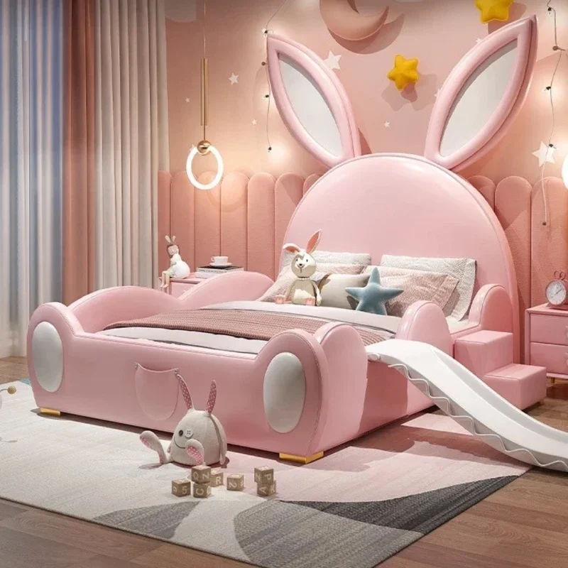 

Support Childrens Double Bed Nordic European Living Room Frame Double Bed Princess Modern Cama Matrimonial Bedroom Furniture