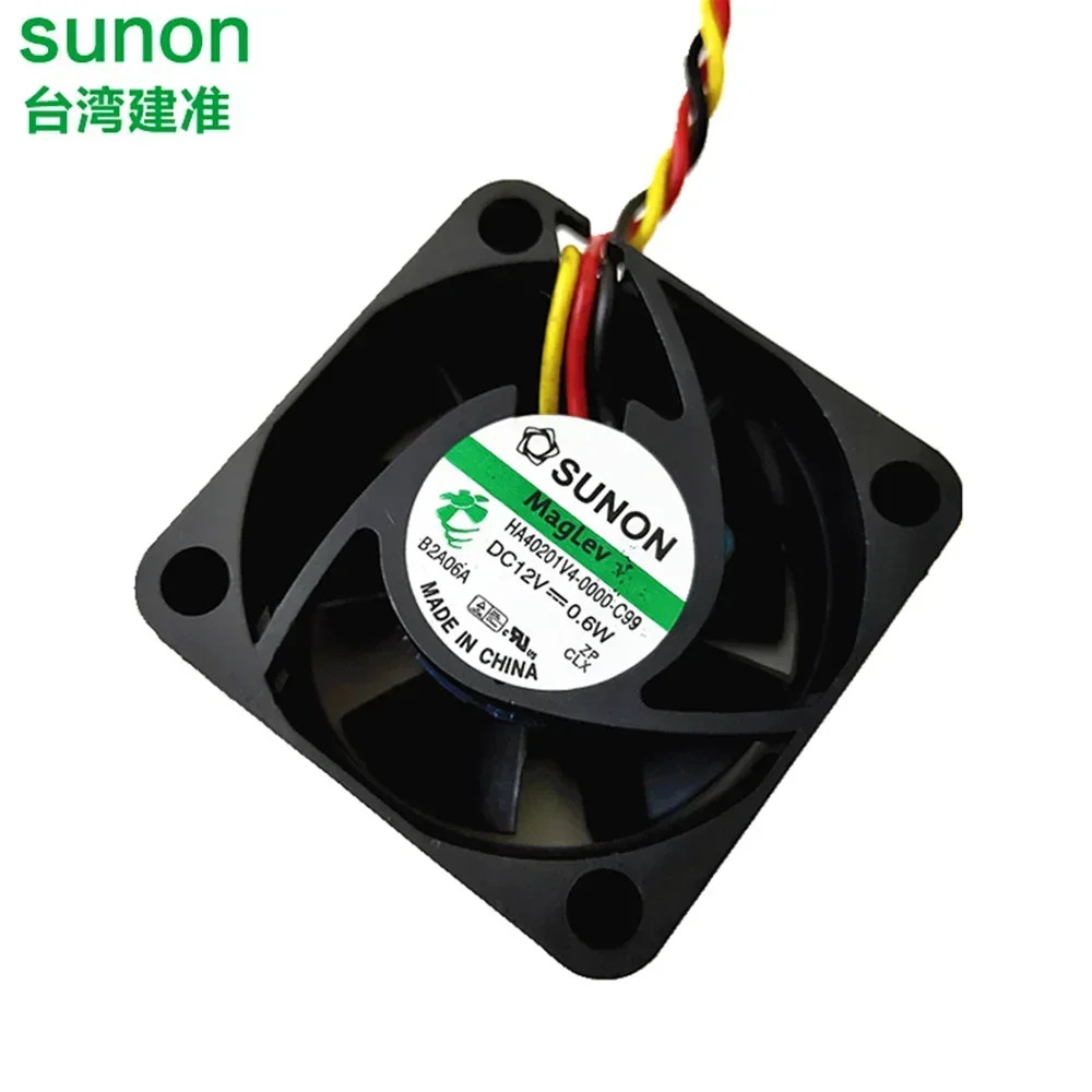 

+New for 2PCS Sunon Maglev HA40201V4-0000-C99 4CM 40*40*20MM 4020 DC 12V 0.6W Super Silence Fan