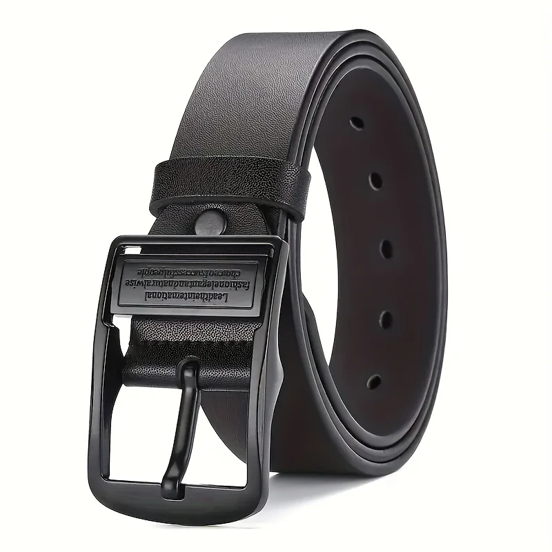 Ceinture pour hommes d'affaires de mode véritable marque de luxe ceinture boucle en métal ceinture en cuir PU de haute qualité ceinture souple avec pantalon Cargo jean