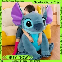 30-80cm Disney Giant Size Lilo & Stitch Plush Toys Stuffed Doll Cartoon Animal Couple Sleeping Pillow Soft Material Toy For Gift