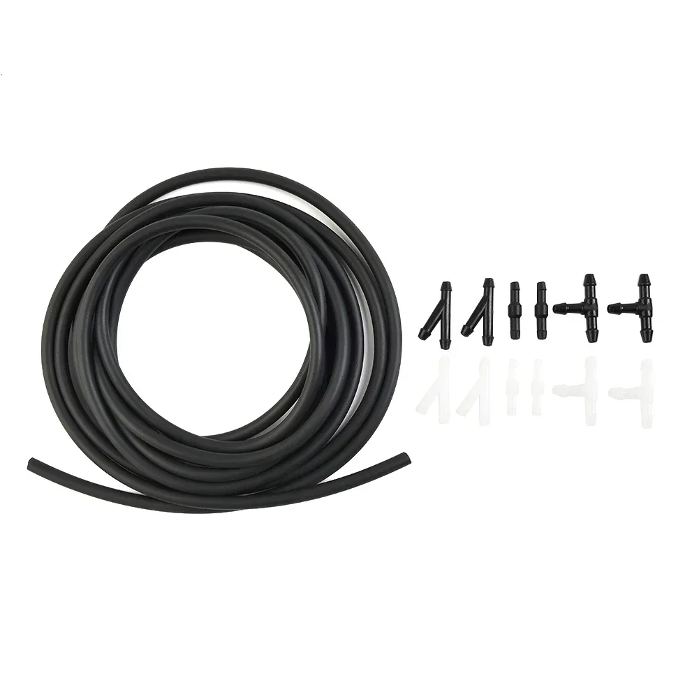 4m Car Windshield Washer Hose Repair Kits With Connector Kit T/Y/I-Piece Tube Auto Windshield Jet Nozzle Water Hose Fluid Tube