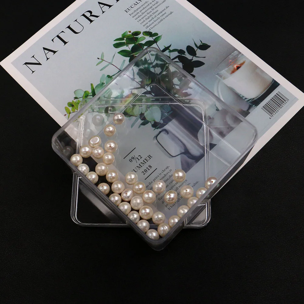 

2pcs Transparent Jewelry Box With No Dividers Plastic Square Storage Box Ideal For Storing Beaded Earrings and Jewelry 94x94mm