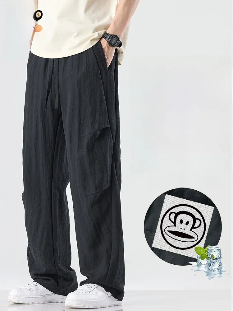 

Льняные мужские повседневные брюки PaulFrank: летние, дышащие, свободные, струящиеся, модные, трендовые, для молодежи