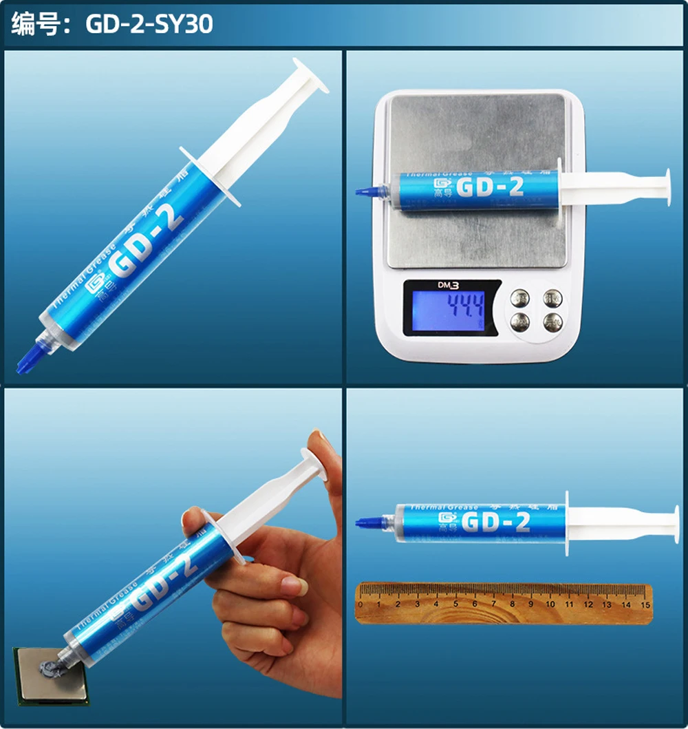 Wärmeleitendes Fett Silikon-Wärmeleitpaste 7 g 15 g 30 g GD900 GD-2 Kühlkörper-Wärmeleitpaste für PC/CPU/GPU/LED/VGA – Detail 18