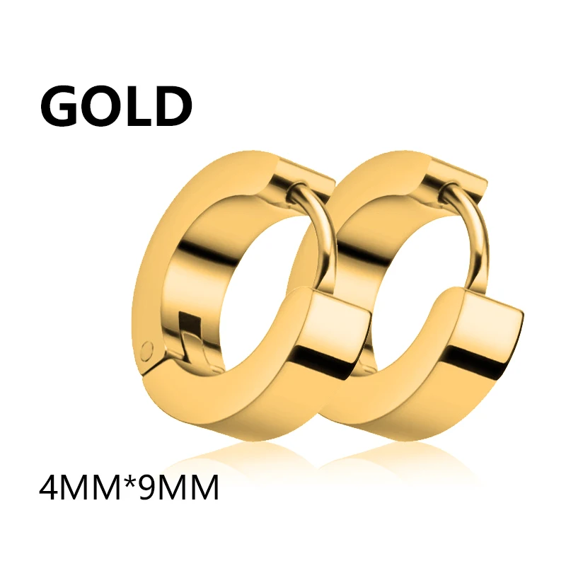1 Paar Multi Arten Unisex Schwarz Gold Farbe Edelstahl Ohrring Für Frauen Männer Punk Gothic Piercing Gefälschte Ohrringe Schmuck
