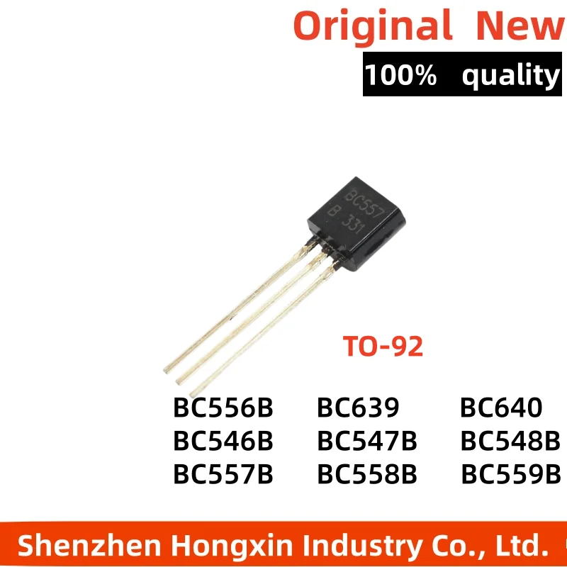 100pcs BC639 BC640 BC546B BC547B BC548B BC556B BC557B BC558B BC559B BC546 BC547 BC548 BC556 BC557 BC558 Transistor Triodo TO-92