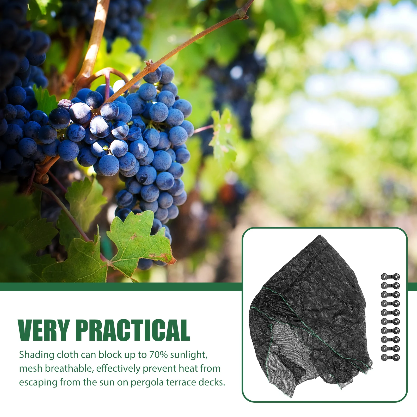 

Shade Cloth for Plants PE Material Sunscreen Mesh Garden Plant Net Protective 100x50cm Outdoor Berry Shading Sink Long
