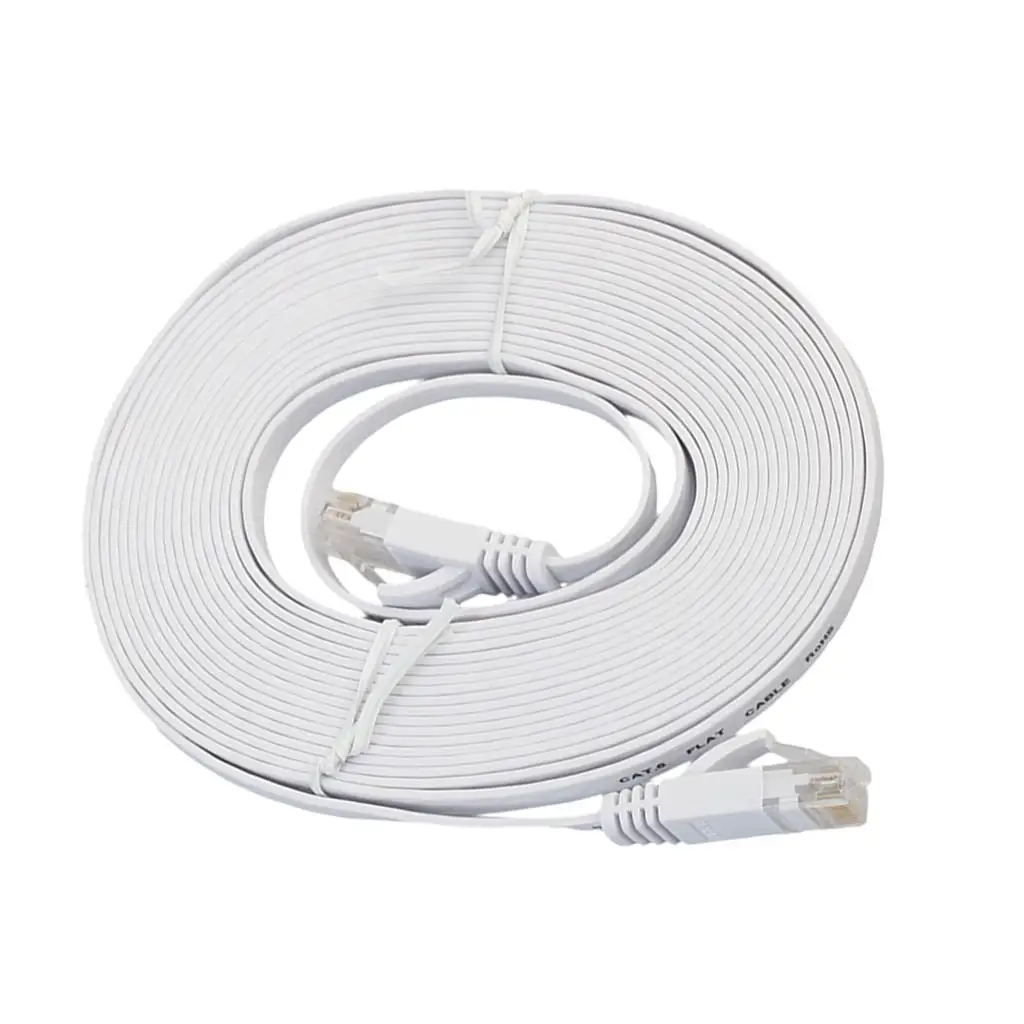 PVC Cat6 Internet Cable UTP Flat Network Router Cable 1000mbps for Computer Modem Switch