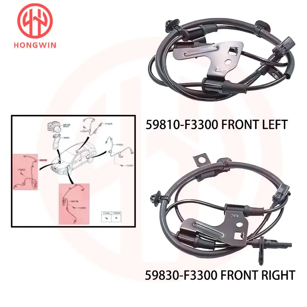 

Датчик скорости переднего левого и правого колеса ABS 59830-F3300 59810-F3300 для Hyundai Elantra 2016-2020