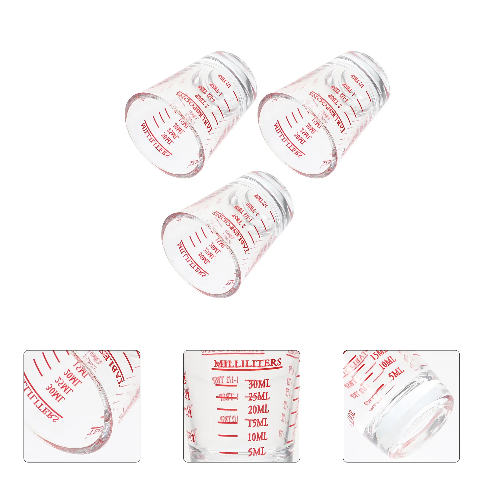 

3 Pcs Cup with Scale Measuring Cups Clear Measure Graduated Multi-function Flour Powder