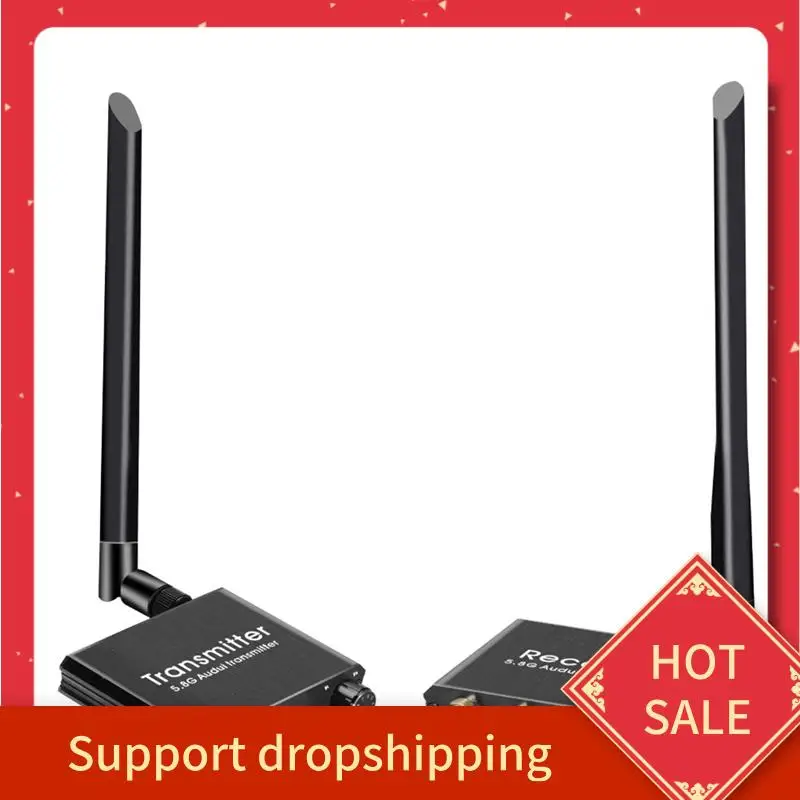 

B44C Wireless Audio Transmitter And Receiver 50M 5.8G Wireless Audio Adapter With 3.5Mm R/L Converter For TV Box DVD PC