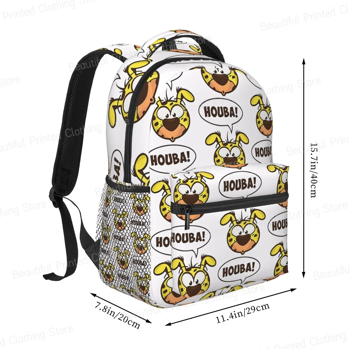 Marsupilami Cartoon hiking Backpacks Leisure Computer Backpack Marsupilami Houba Students School Bags Versatile Backpack