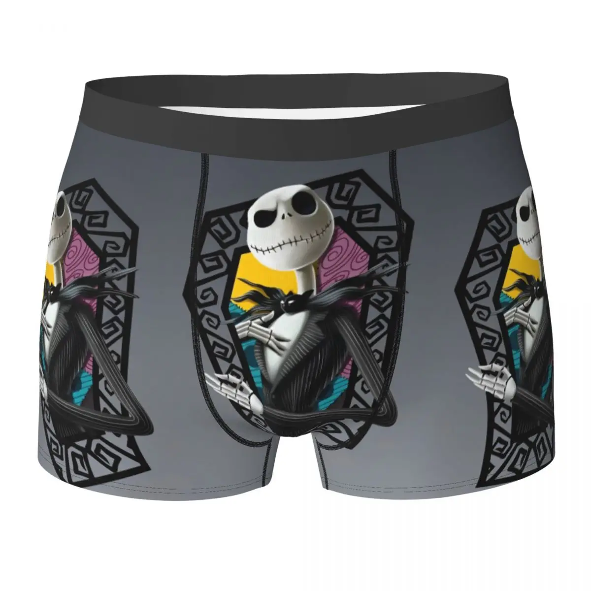 

The Nightmare Before Christmas Underwear Elastic Underpants Print Shorts Briefs For Males Pouch Plus Size Boxer Shorts