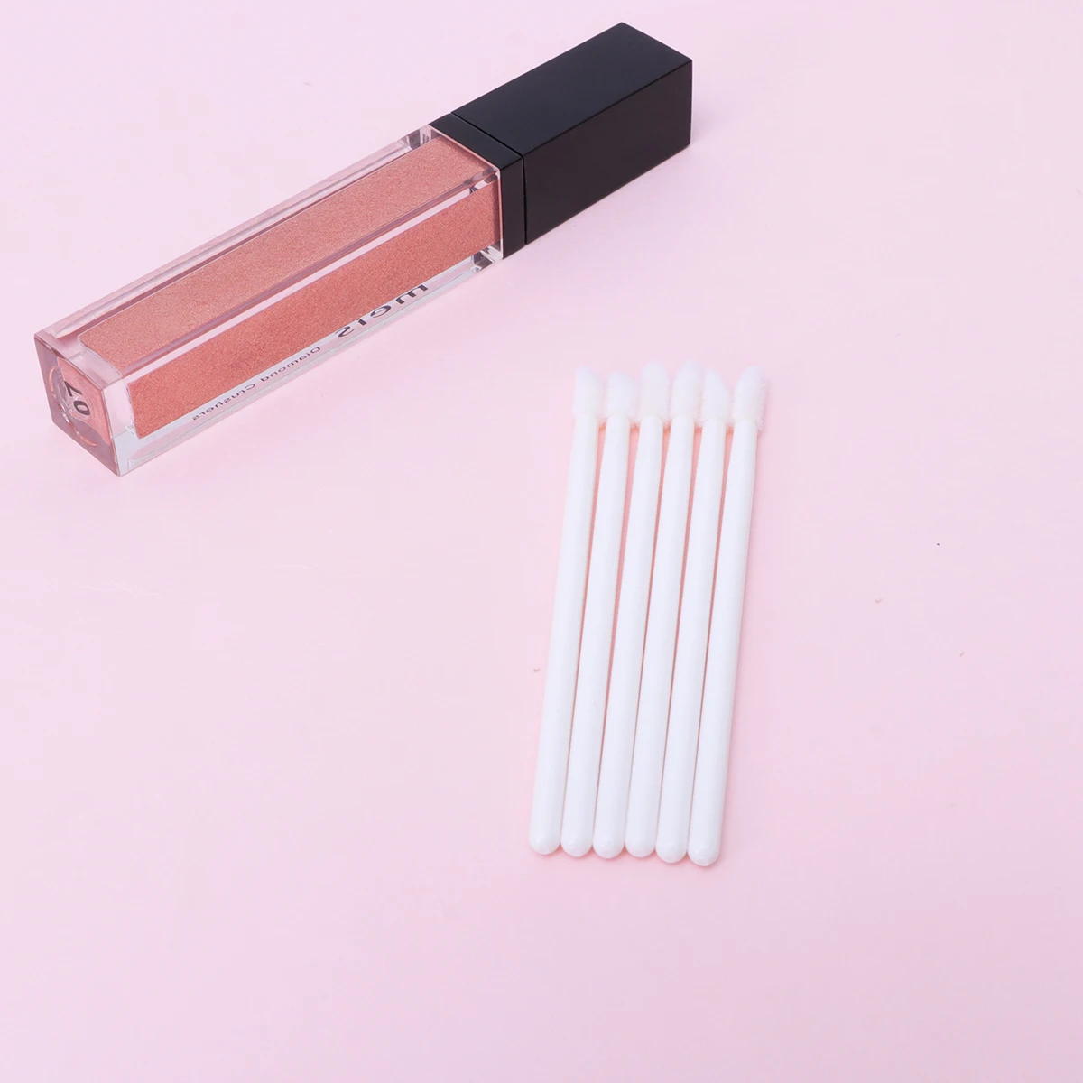 

10pcs Lip Brush Applicator for Lipstick Lip Gloss Soft Bristles Flocked Sponge Plastic Handle Portable Makeup for Liquid
