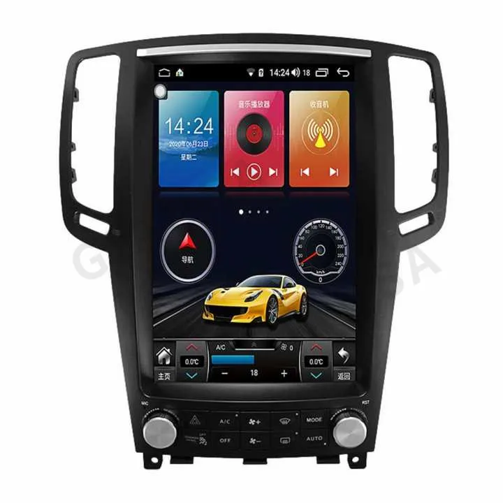 

Мультимедийный плеер на платформе Android 11 с GPS-навигацией для Infiniti G25 G37 2007-2013, автомагнитола с вертикальным экраном Tesla