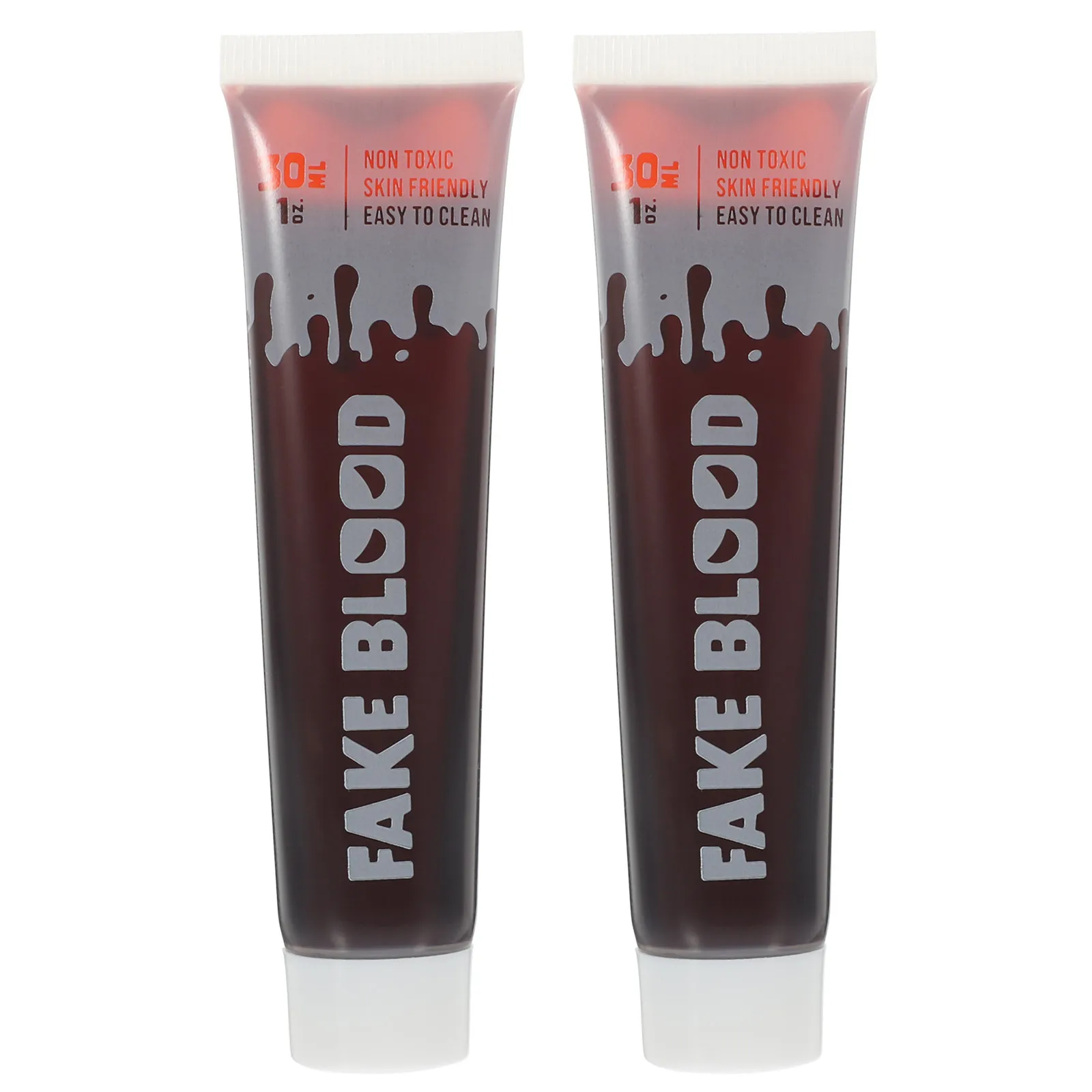 2 ขวดเลือดปลอมสำหรับแต่งหน้าฮาโลวีน สีแดง สำหรับแต่งหน้าซอมบี้ เอฟเฟกต์สยองขวัญ แผลเป็น รอยฟกช้ำ แกล้งคน