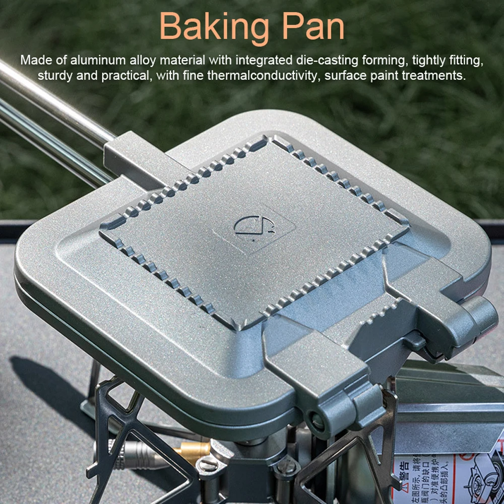 Outdoor Detachable Handle Muffin Sandwich Baking Pan Camping Picnic Breakfast Clamp Tray Dual-Sides Sandwich Baking Machine