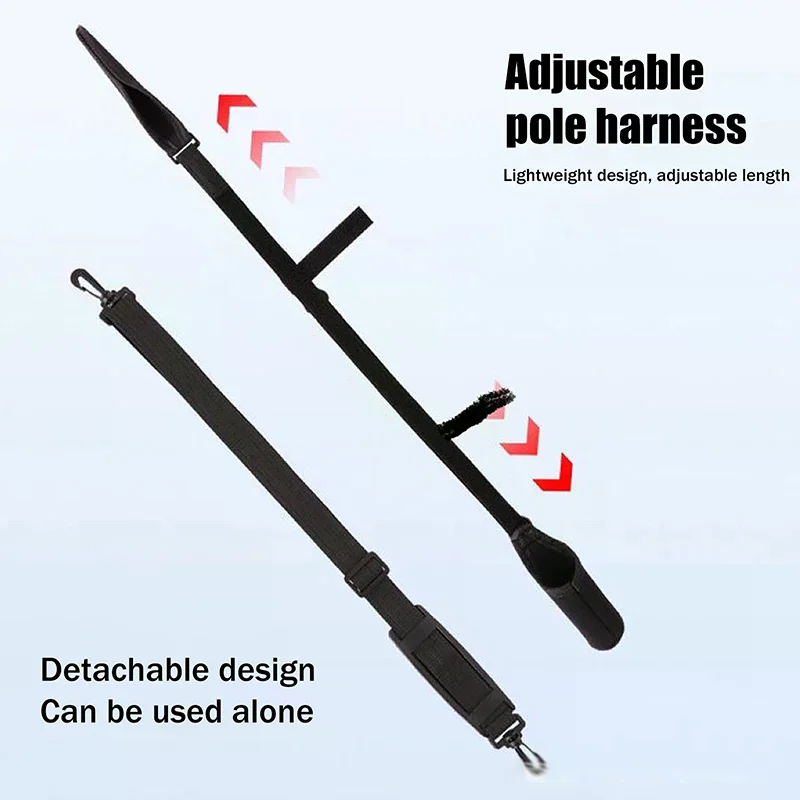 Adjustable Fishing Rod Storage Bag Portable Fishing Rod Shoulder Belt Fishing Rod Belt Protector Reel Fishing Accessories 1PC