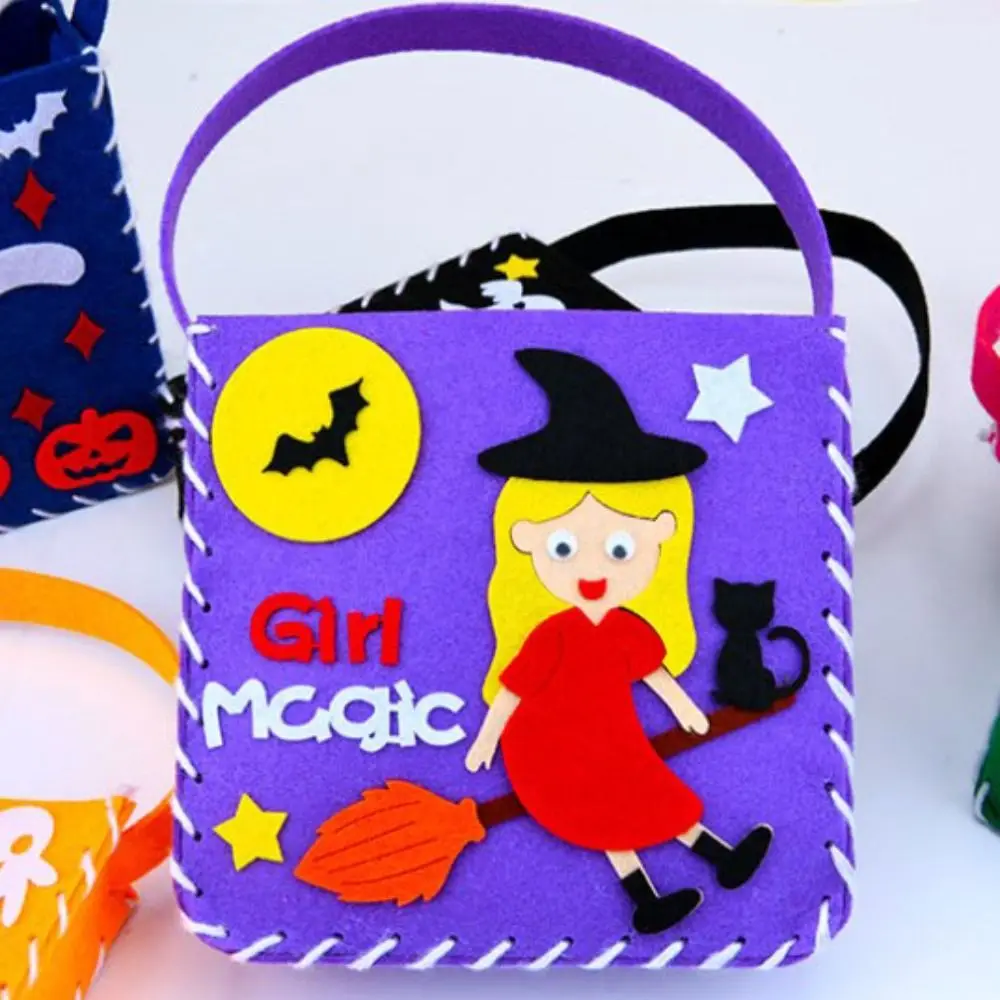 Non-woven Fabric DIY Halloween Candy Bag Trick Or Treat Pumpkin Bag DIY Trick or Treat Bag EVA Handbag Pumpkin Handbag
