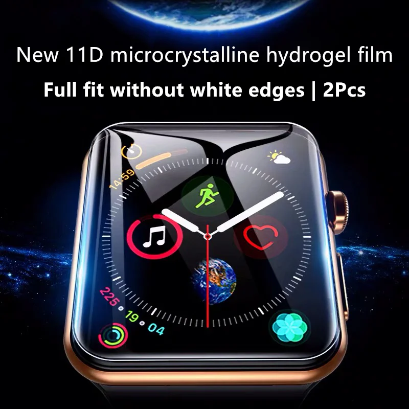 Protecteur d'écran pour Apple Watch, Film Hydrogel pour Apple Watch série 7 6 SE 5 4 45mm 41mm 44mm 40mm, pour iWatch 2 3, Film à couverture complète 38mm 42mm