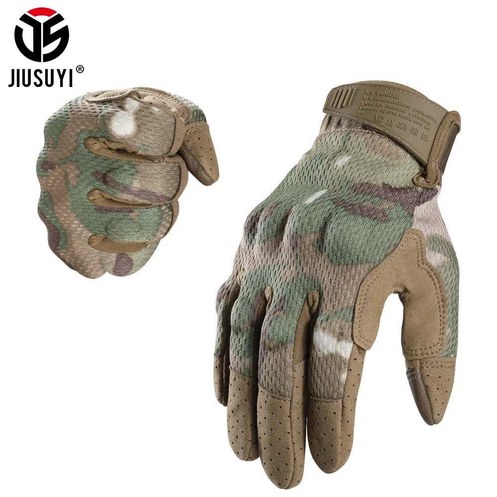 Touch Screen Tactical Gloves Anti Slip Palm Breathable Outdoor Sport Wear-Resistant Paintball Fishing Hunting Full Finger Mitten