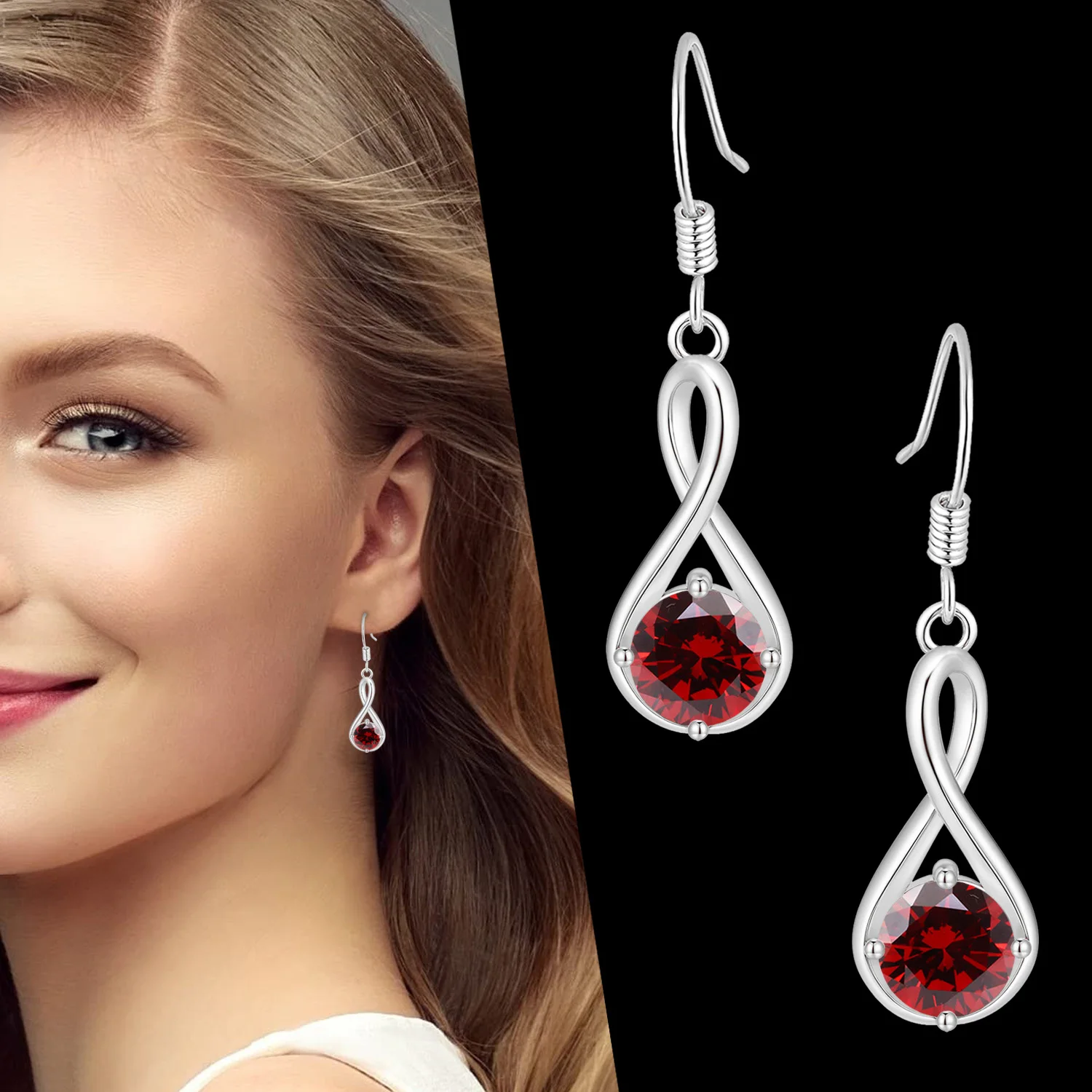 

Серьги LAMVOICE с цирконием 2 карата, серебро 925 пробы, подарок на День святого Валентина для дочери, дизайнерский товар высокого качества