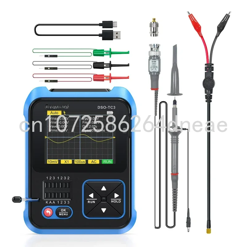 500Khz 10MSa/s 6 Types of Waveforms 3-in-1 Oscilloscope&DDS Signal Generator&Transistor Tester DSO-TC3 Digital Oscilloscope