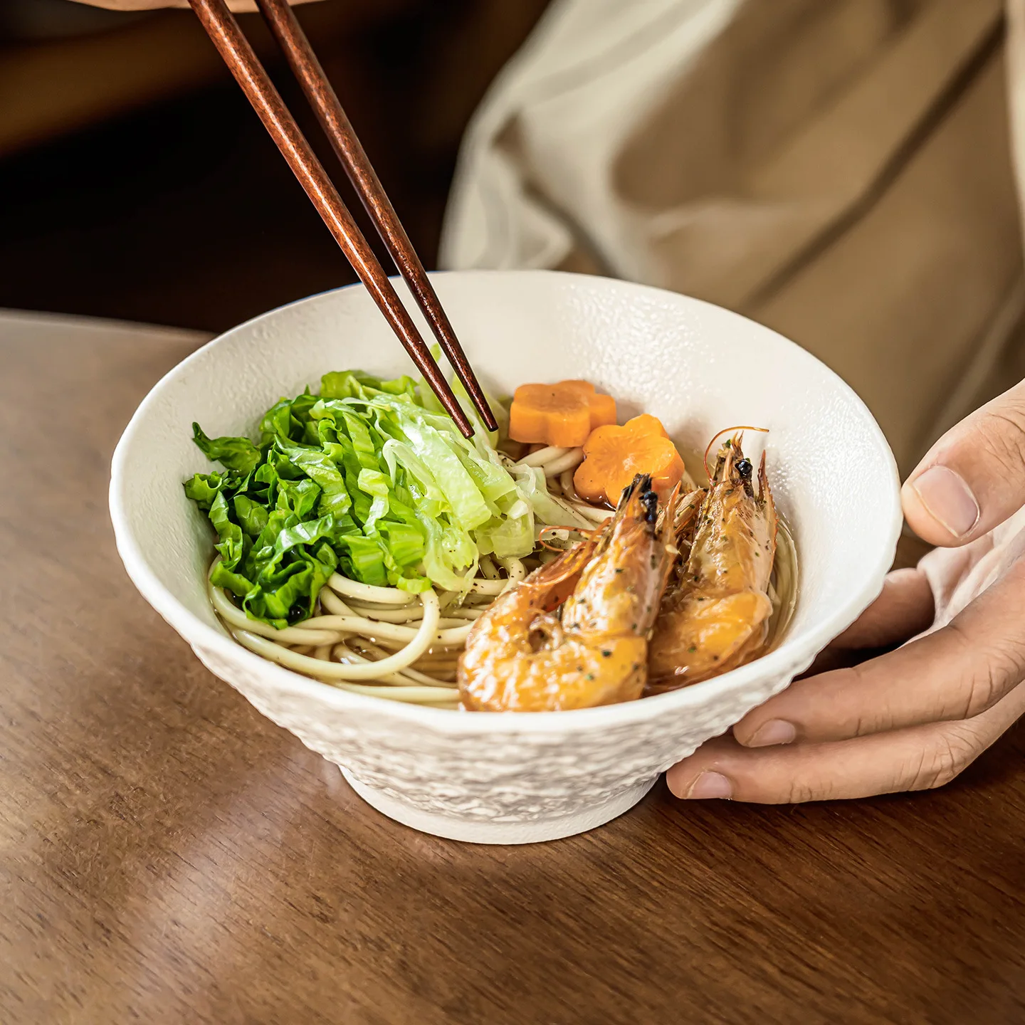 

Роскошная каменная текстура, керамическая миска для рамэна, керамическая посуда, блюдо для супа и лапши, домашняя обеденная посуда