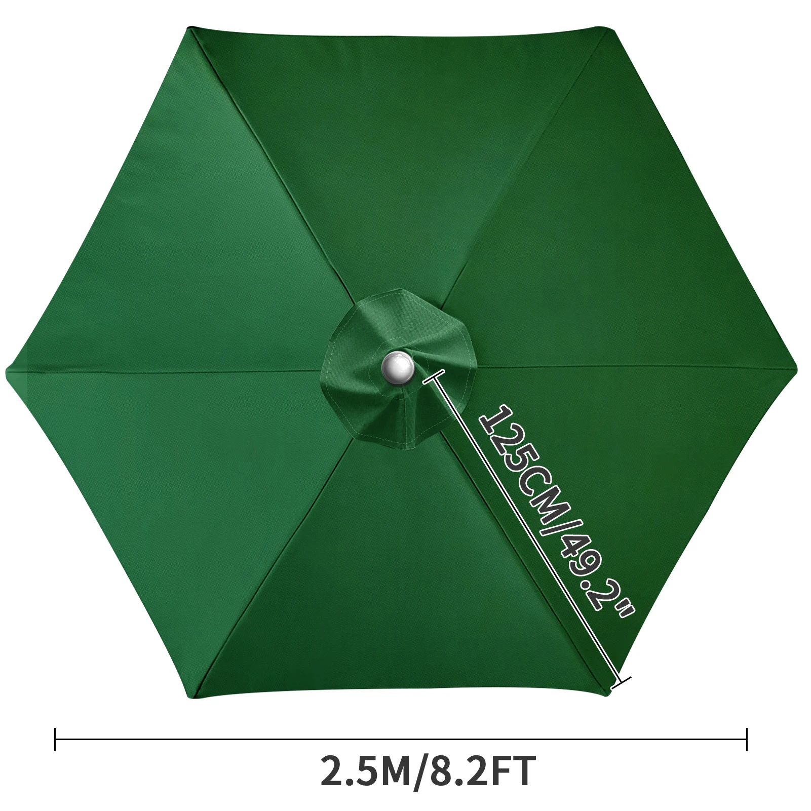 Waterdichte vervangende parapluhoes 2/3M Patio Parasol Cover UV-Anti Canopy Cover Vervanging Parasol Cover voor balkontuin