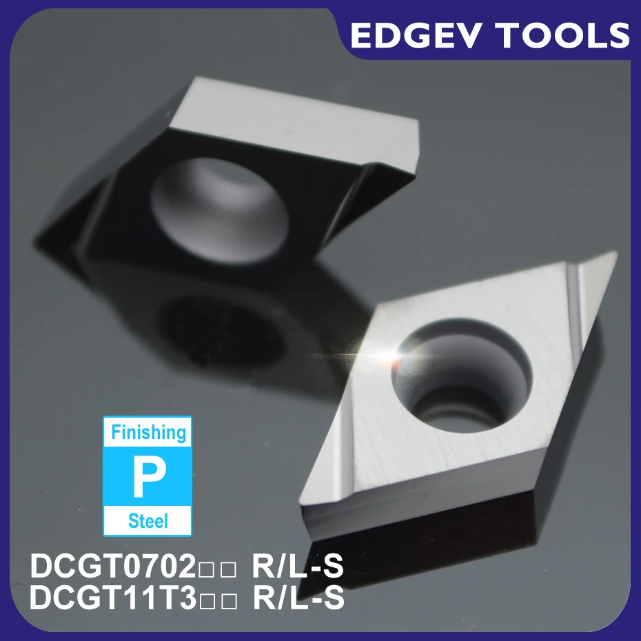 EDGEV Cermet Insert DCGT070202 DCGT070204 DCGT11T302  DCGT11T304 R L DCGT11T304R -S Cutting Steel Lathe Turning Tools TN60