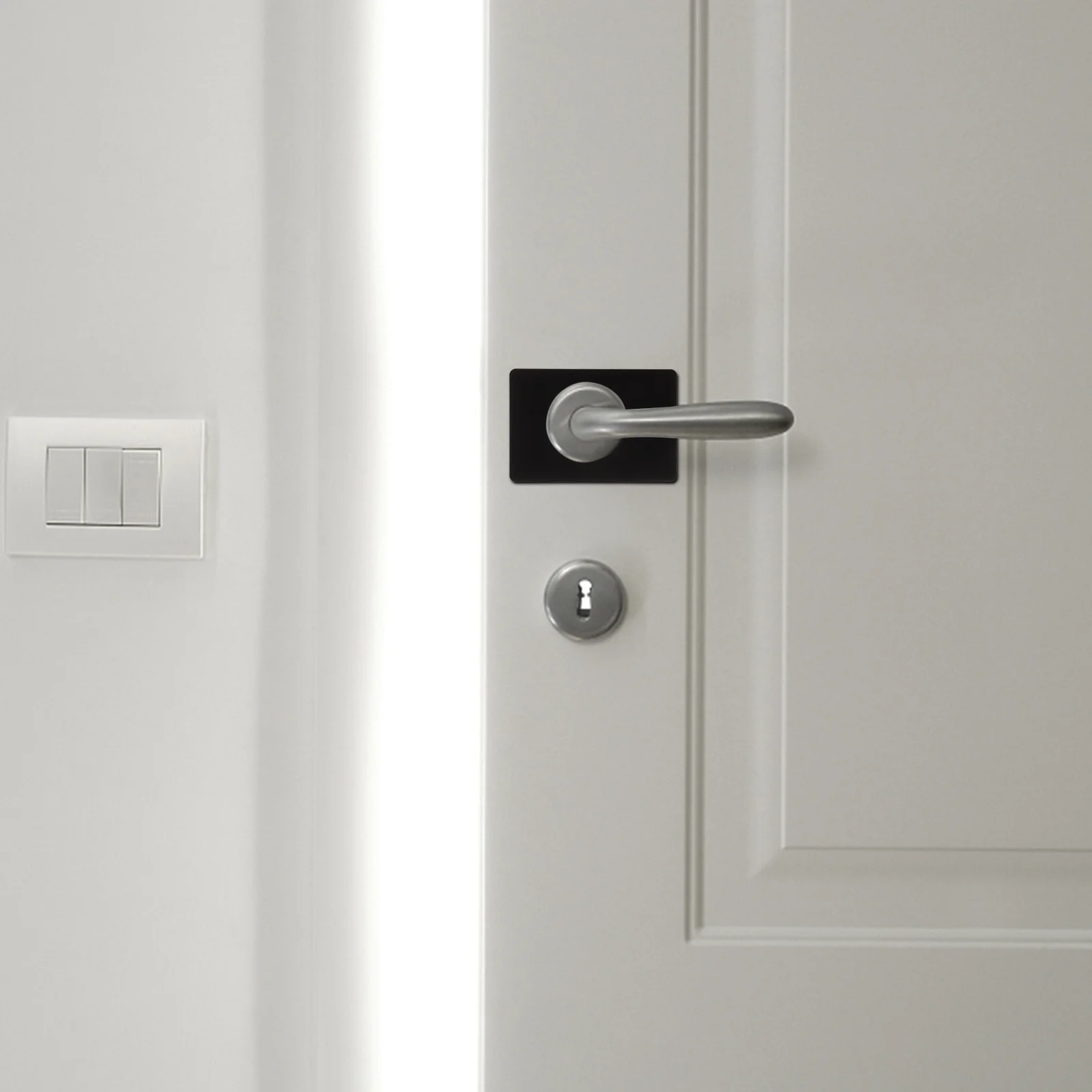 2 قطعة لوحة إصلاح قفل الباب من الفولاذ المقاوم للصدأ طقم تعزيز الباب المتين للمنزل والمكتب والفندق غطاء ديدبولت #2