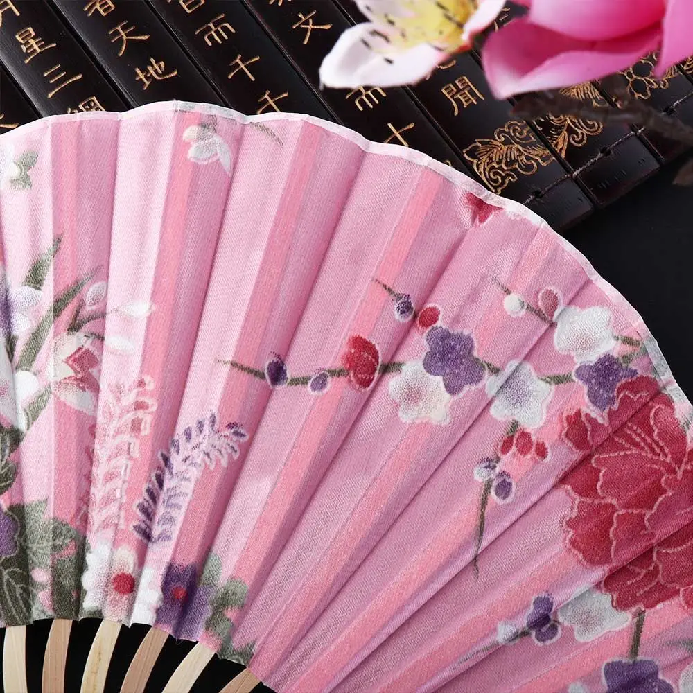 Japanese Style Handicrafts Home Decoration Sea Shell Shape Bamboo Craft Dance Fan Folding Fan Hand Fan Photography Prop