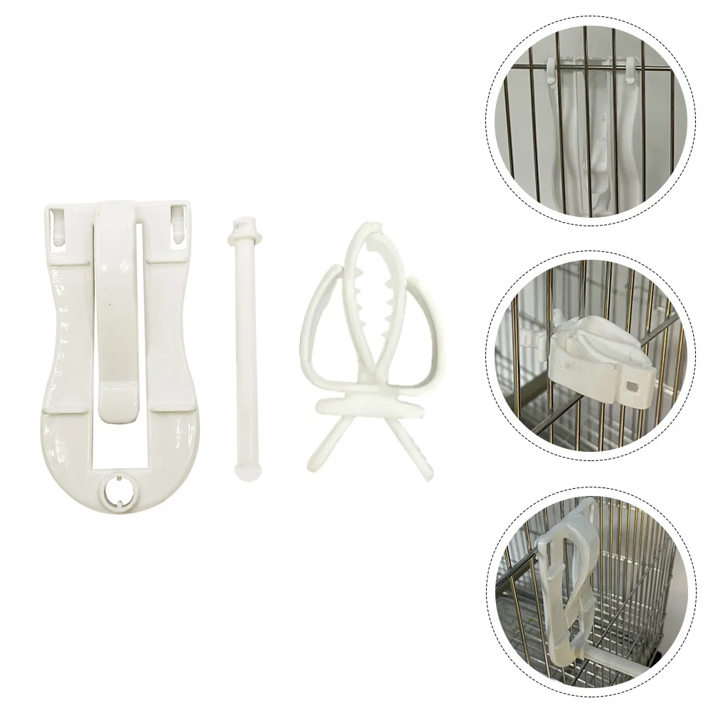 

2Pcs Parrot Vegetable Clip Safe Materials Bird Cage Fixed Clip Easy to Use Bird Accessories White Clips Pet Supply